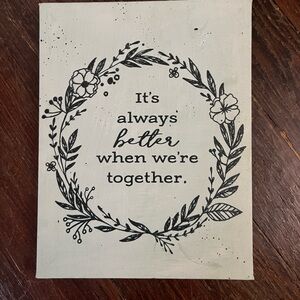 🎈3/$20🎈“It’s always better when we’re together” Mint Green Canvas Wall Print